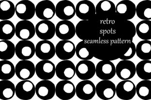Abstract Retro Bold Doodle Spots Pattern
