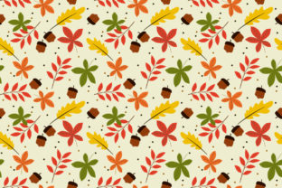 Colorful Autumn Leaves Seamless Pattern