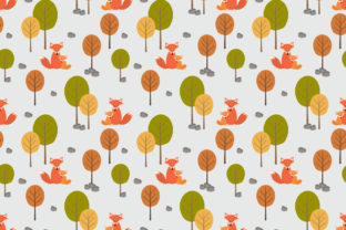 Cute Fox Mom and Her Kid in Autumn