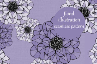 Detailed Sketch Colorful Floral Pattern
