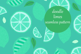 Fun Scattered Doodle Limes Pattern
