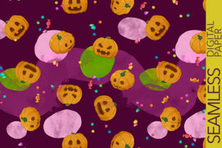 Halloween Pumpkins with Candies Pattern