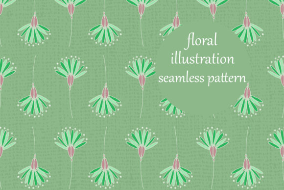 Hand Drawn Dandelions Floral Pattern