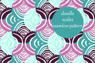 Hand Drawn Striped Fanned Scales Pattern: A Versatile Design for Creative Projects