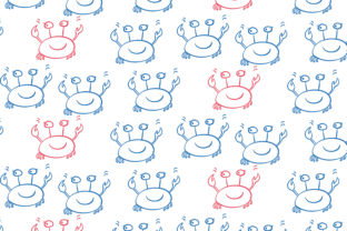 Happy Crabs: A Fun and Joyful Pattern for Baby Apparel, Accessories, and Home Decor