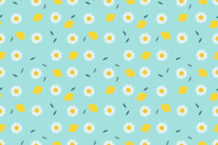 Lemon and Sweet White Flower Seamless