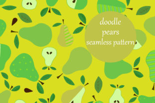 Scattered Colorful Doodle Pears Pattern: A Versatile Design for Creative and Practical Use