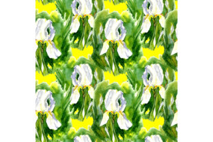 Seamless Pattern with Iris